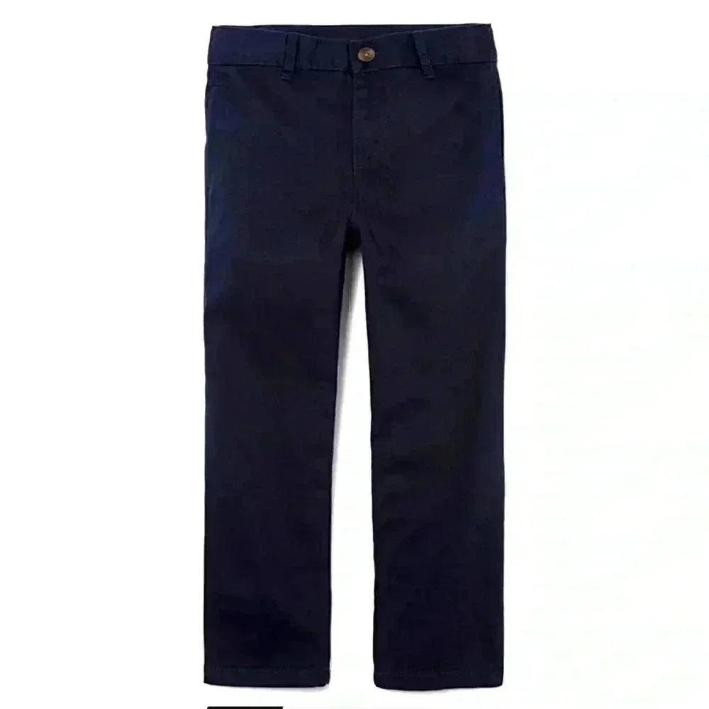 Boys Uniform Straight Chino Pants - New Navy